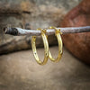 Gold Plated Sterling Silver 18mm Hoops